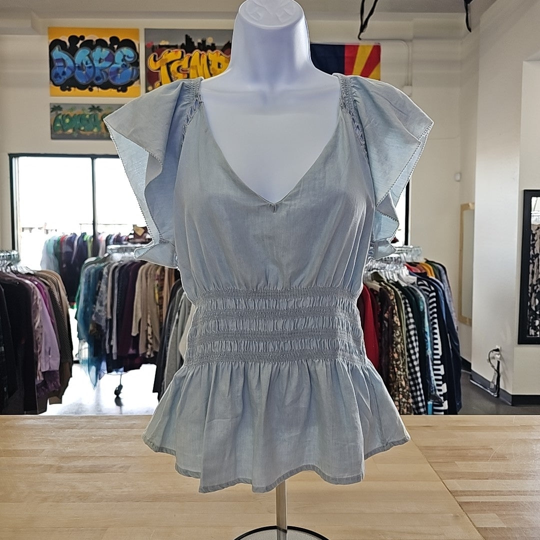 Sam Edelman Size S Blue New Blouse SS