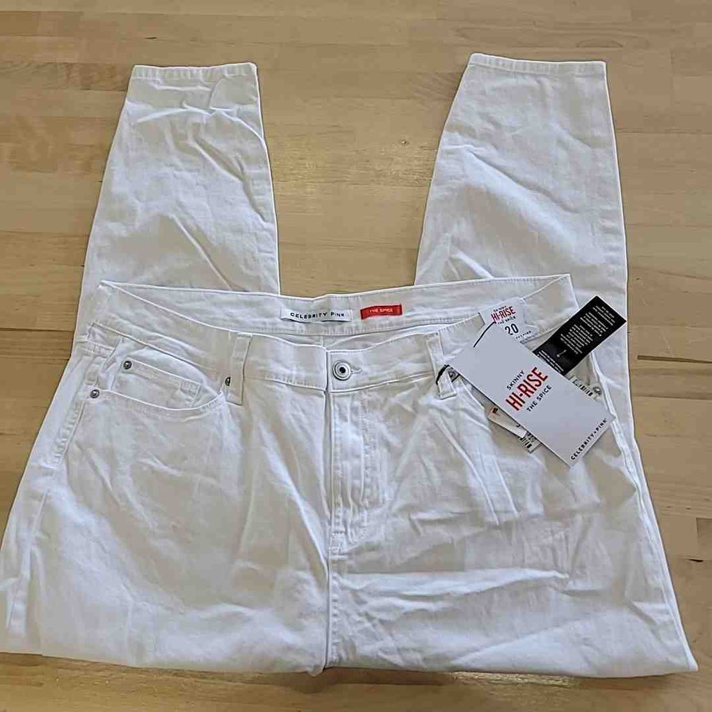 Celebrity pink Size 20 White Jeans  Skinny High Rise The Spice NWT