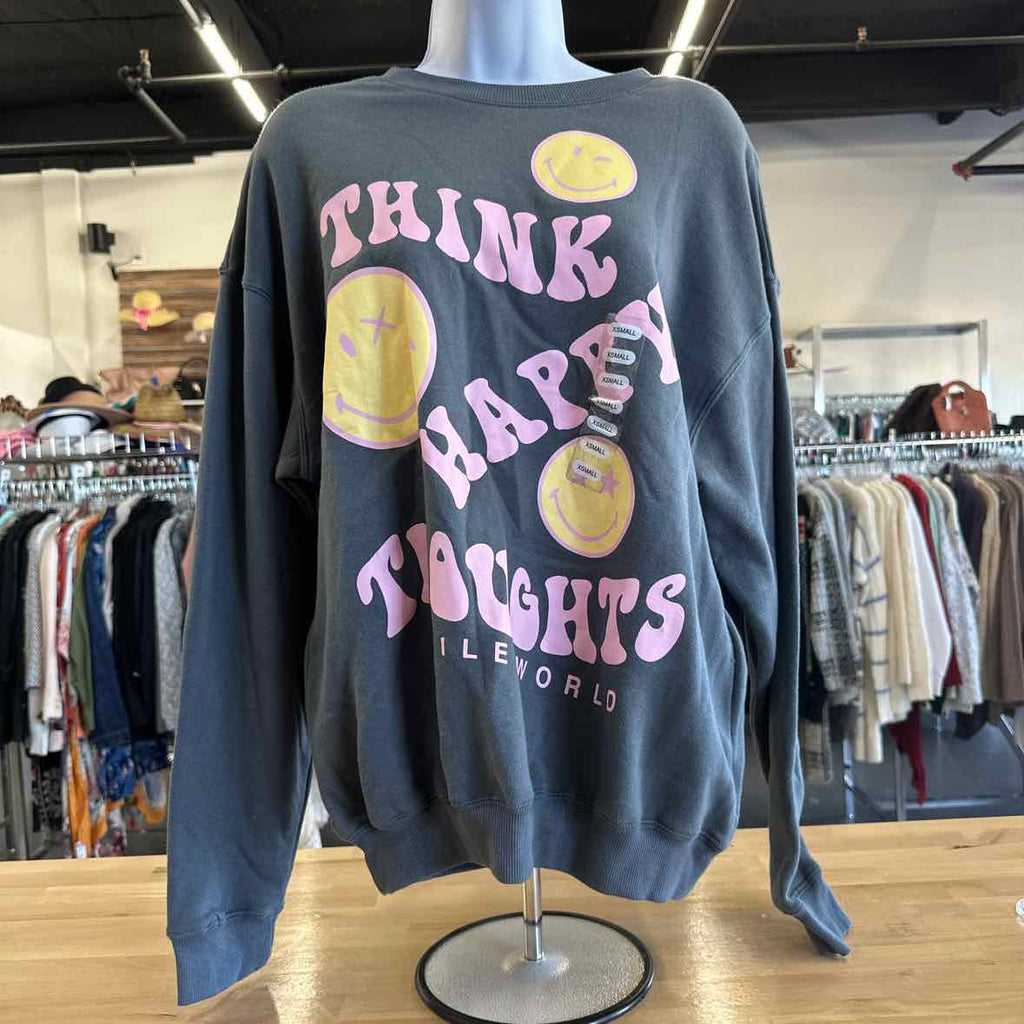 Smiley World Size XS Gray Sweater
