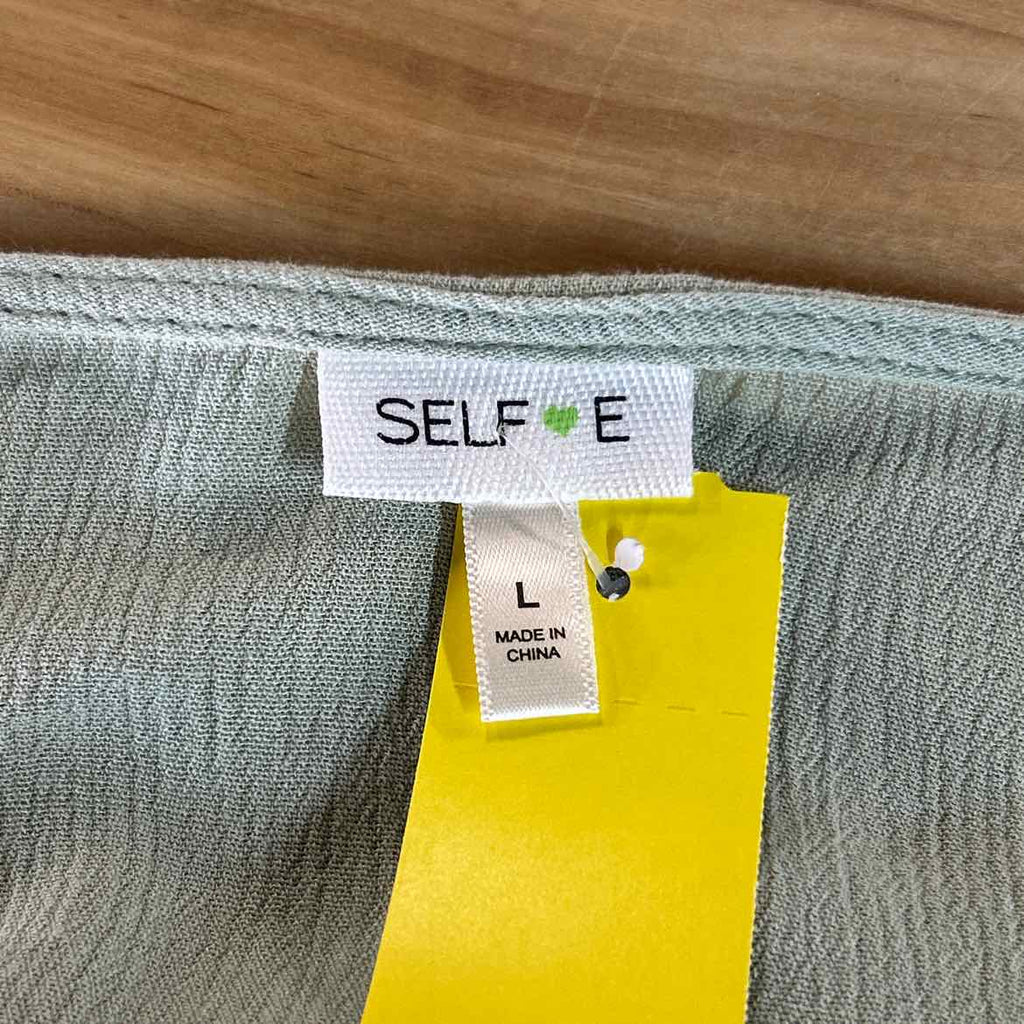 Self E Size L Green Preloved Blouse LS