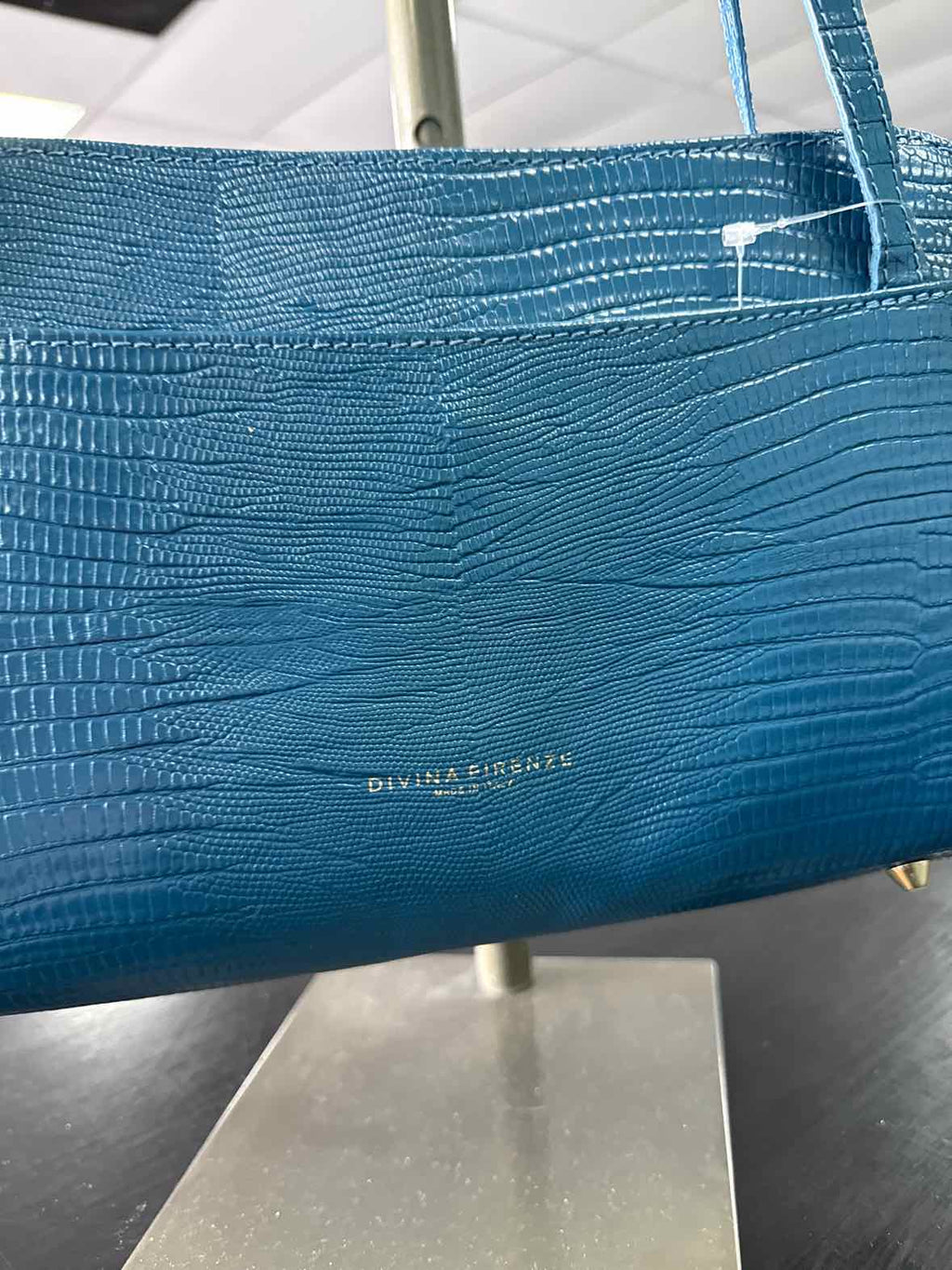 Divina Firenze Blue Shoulder Leather Handbag