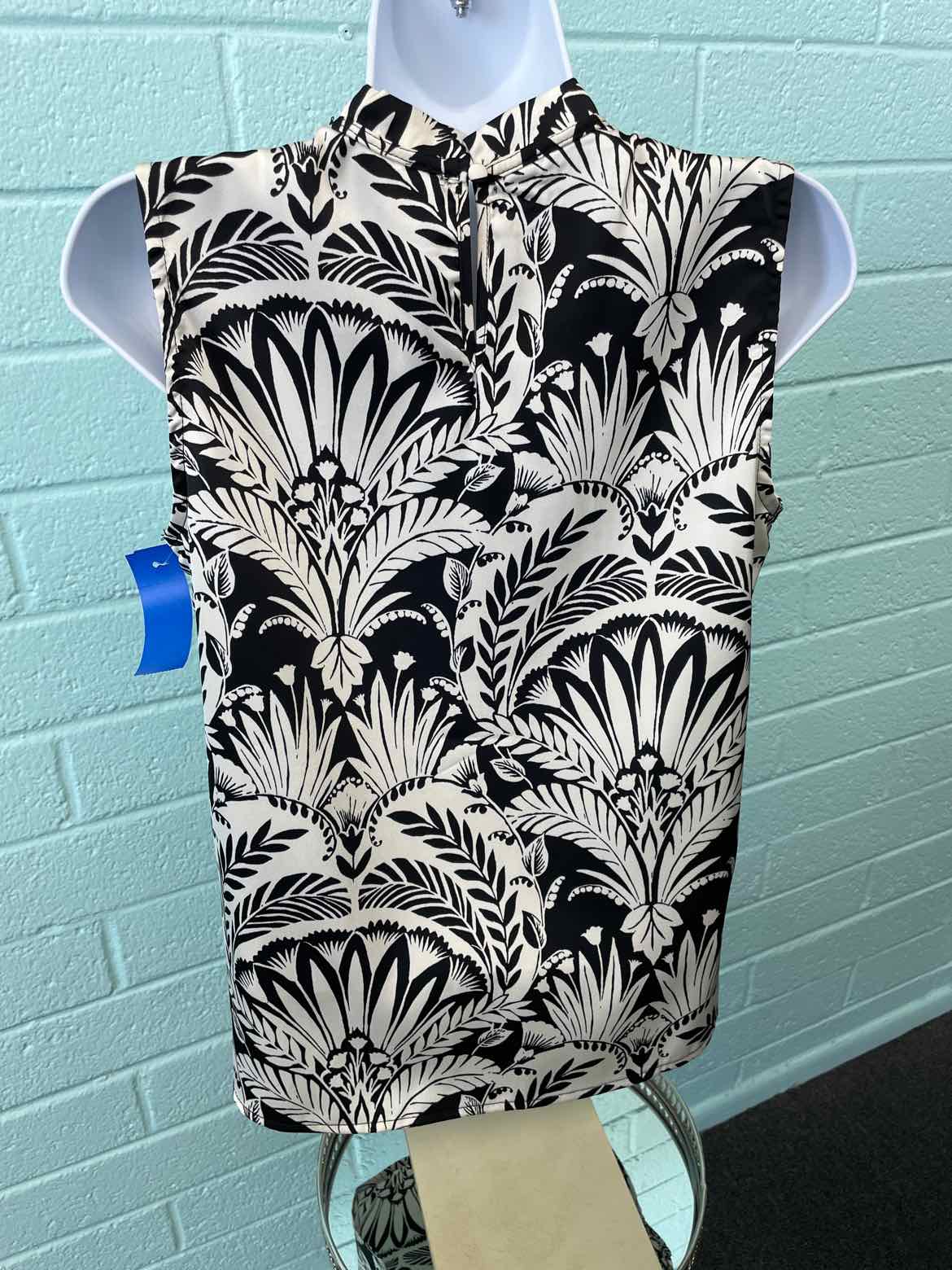 Nicole Miller Size S BLACK & WHITE Sleeveless