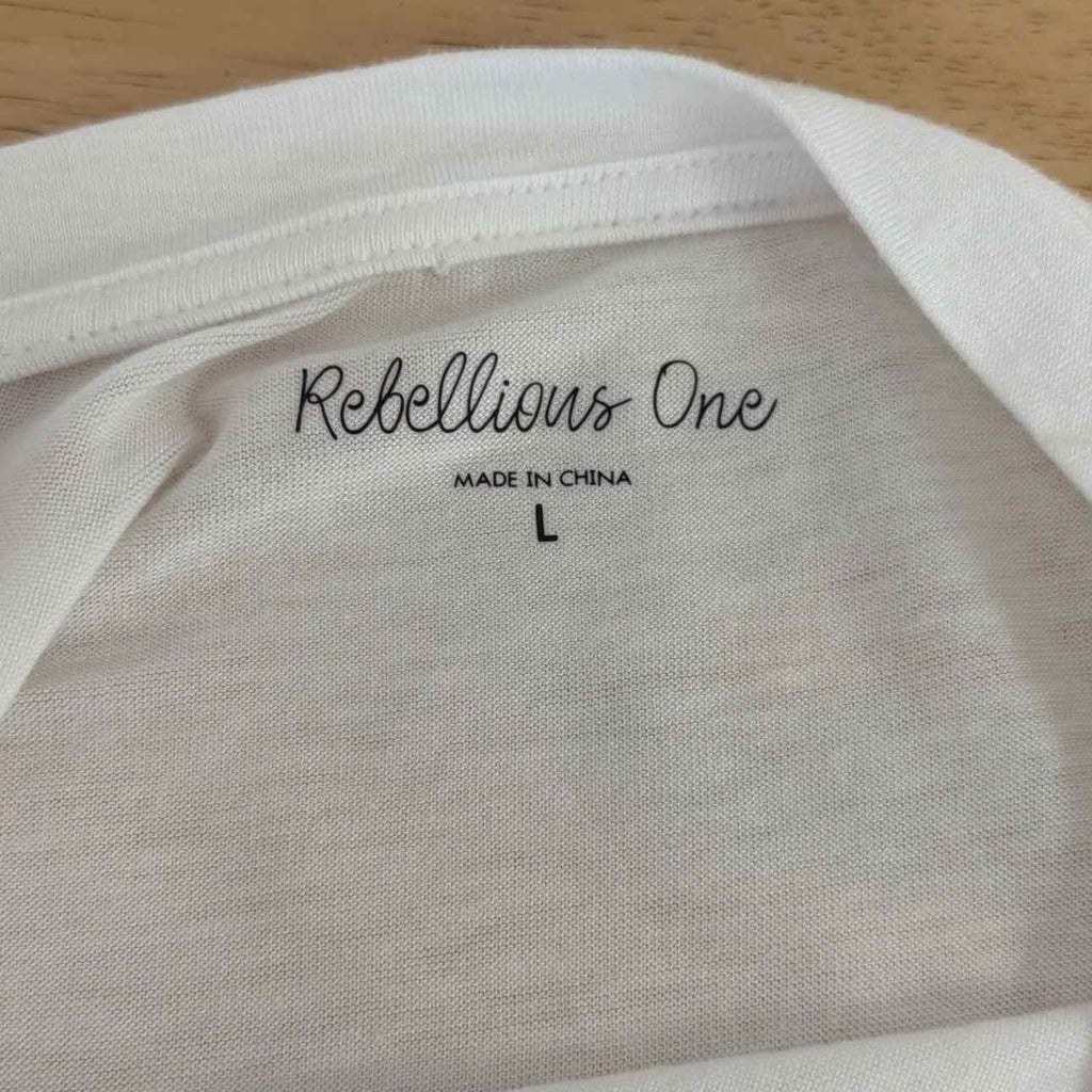 Rebellious One Size L Lobster Graphic T-Shirt - White Lobster