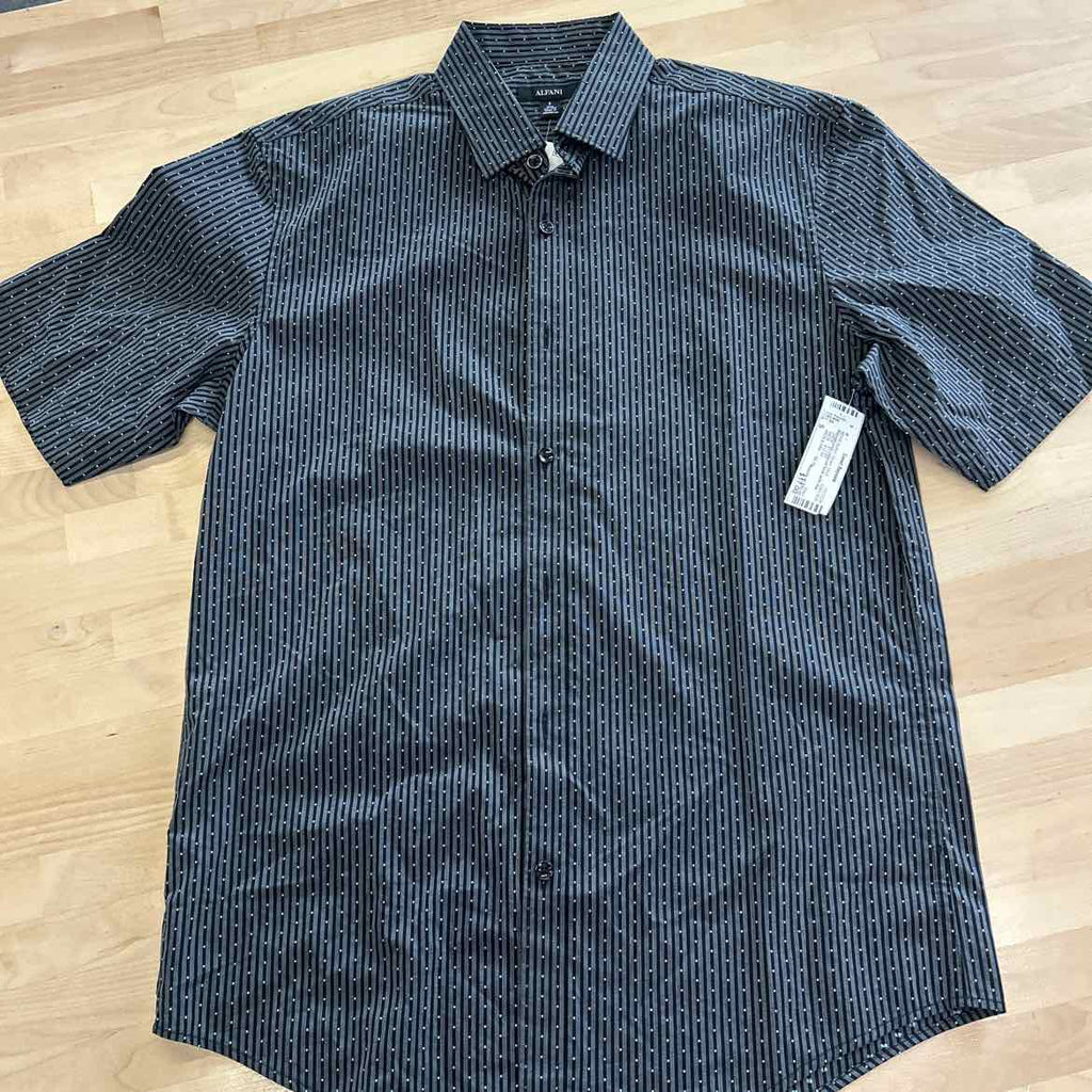 Alfani Men's Regular-Fit Yarn-Dyed Stripe Clip Dobby Button-Down Shirt