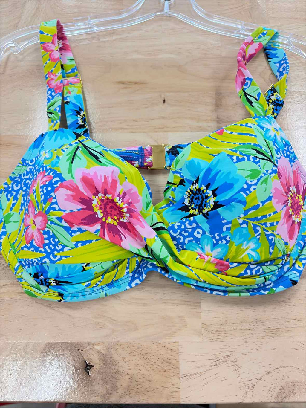 Bleu Size 34D Cross Back Premium Bikini Top