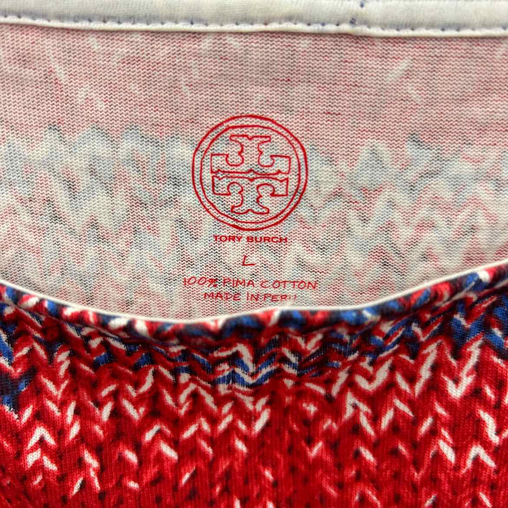 Tory Burch Size L Blue/Red Dress