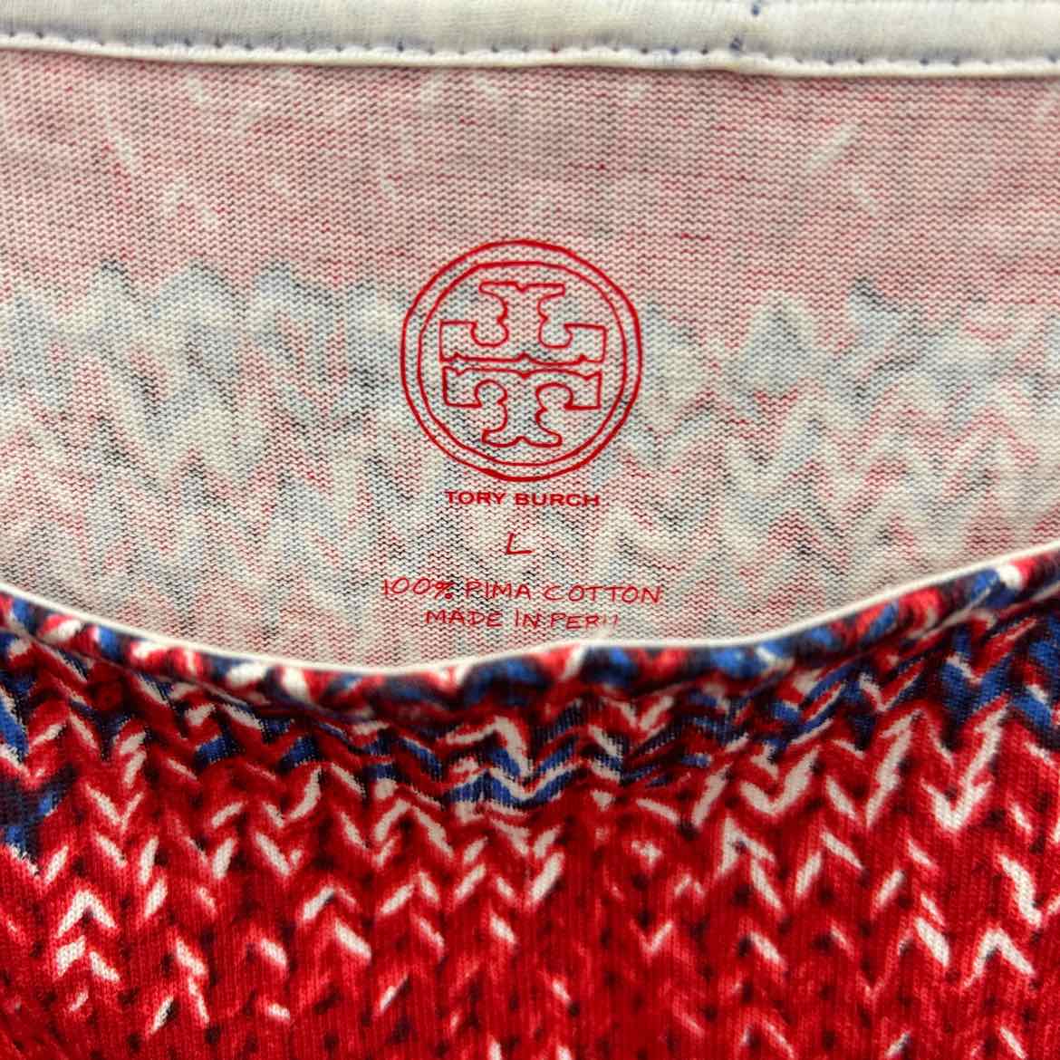Tory Burch Size L Blue/Red Dress