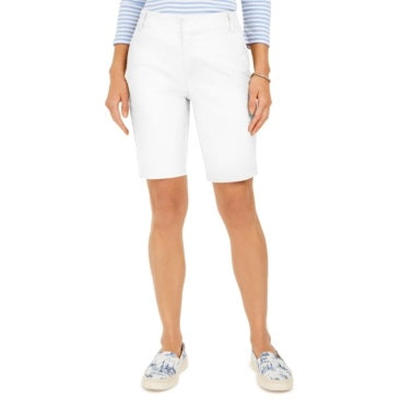 Charter Club Size 6 White Bermuda Twill Shorts NWT