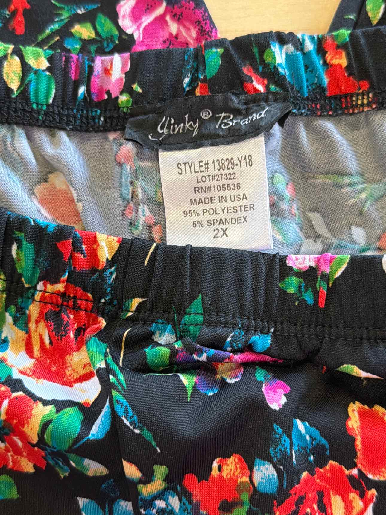 Slinky Brand Size 2X Multi-Color Pants