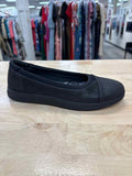 Clarks Size 7 Black Preloved Flats