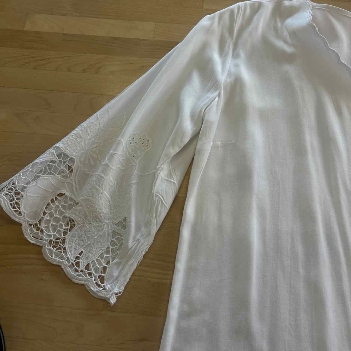 Soft Surroundings Size L White Preloved Blouse LS