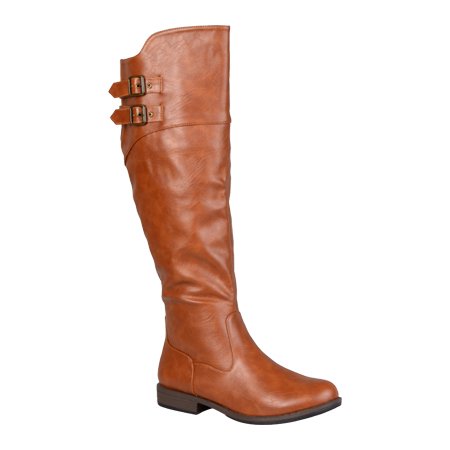 Journee Collection Shoe Size 7 Brown Tori Wide Calf Knee High Riding Boots NWT