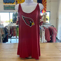 Arizona Cardinals Majestic Women's Pure Dedication Open Shoulder T-Shirt - White