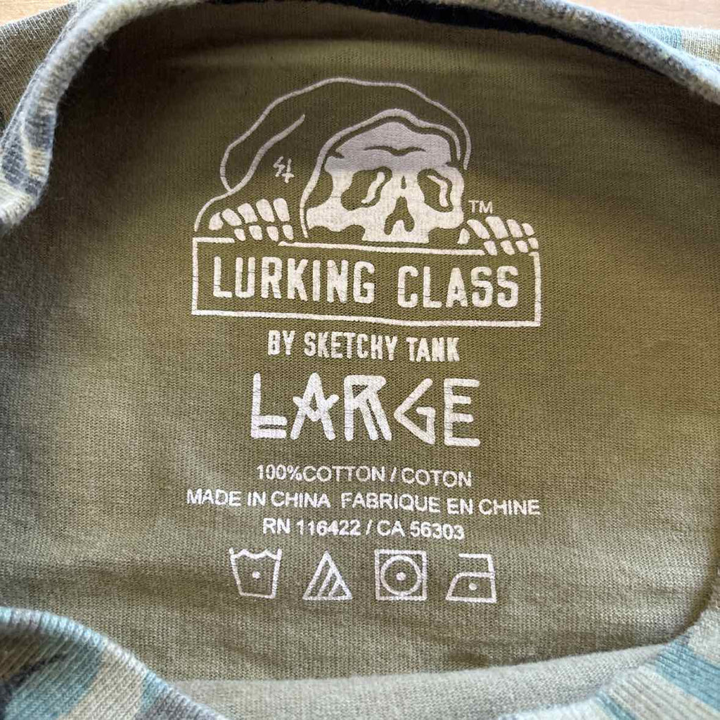 Sketchy Tank Size L Green Preloved MENS T-shirt