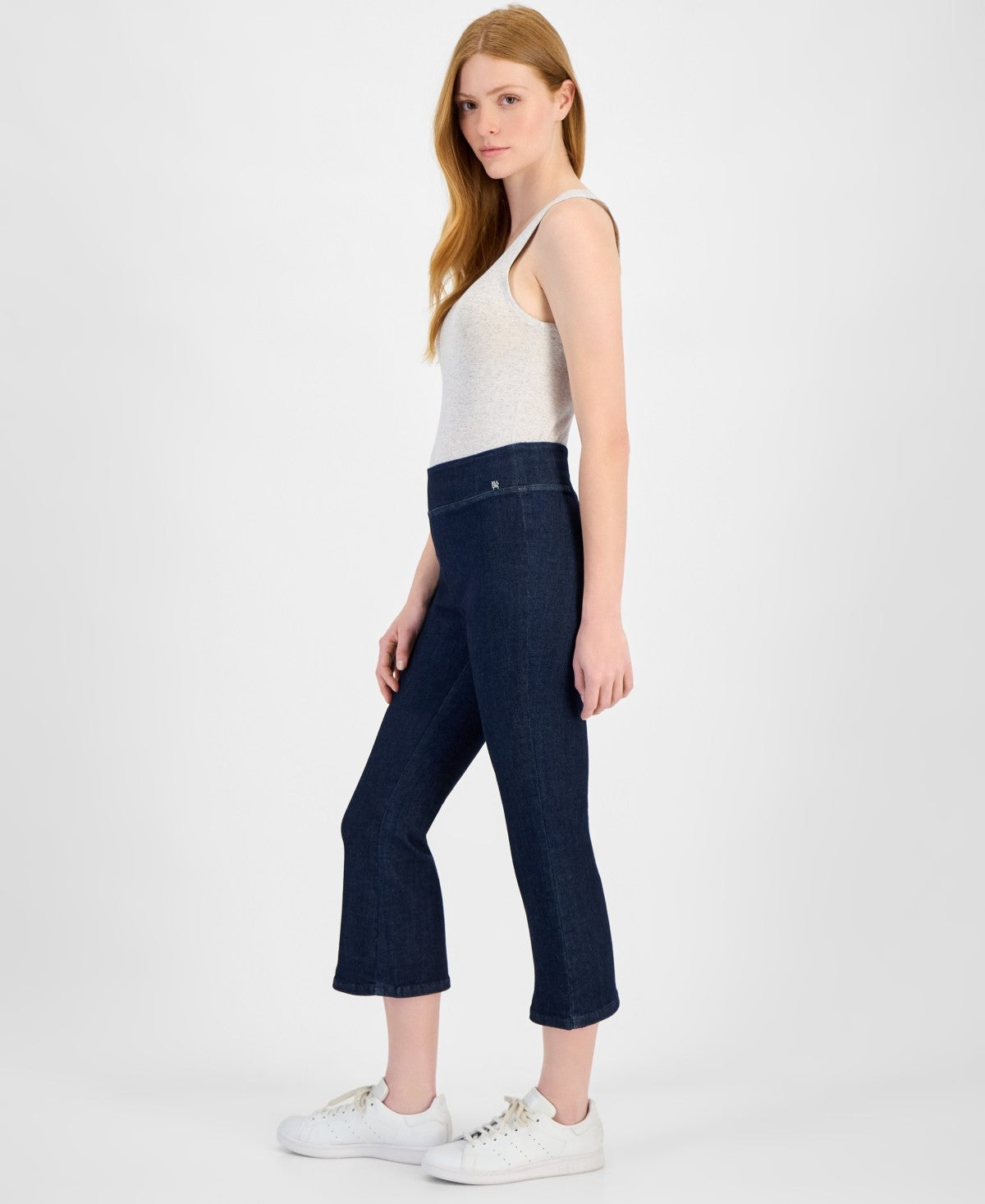 DKNY Size PXS Petite High-Rise Pull-on Kick-Flare Jeans