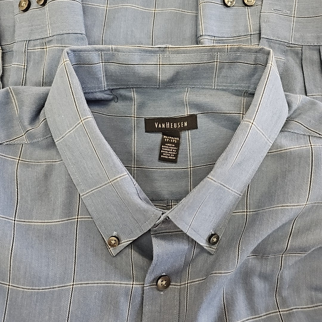 VanHeusen Size XL Blue Used MENS Button Down Shirt