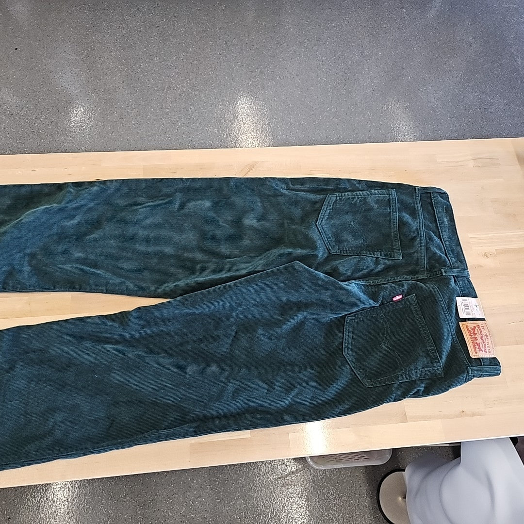 Levi's Size 10 Mid Rise 94 Baggy Corduroy Jeans - Darkest Spruce