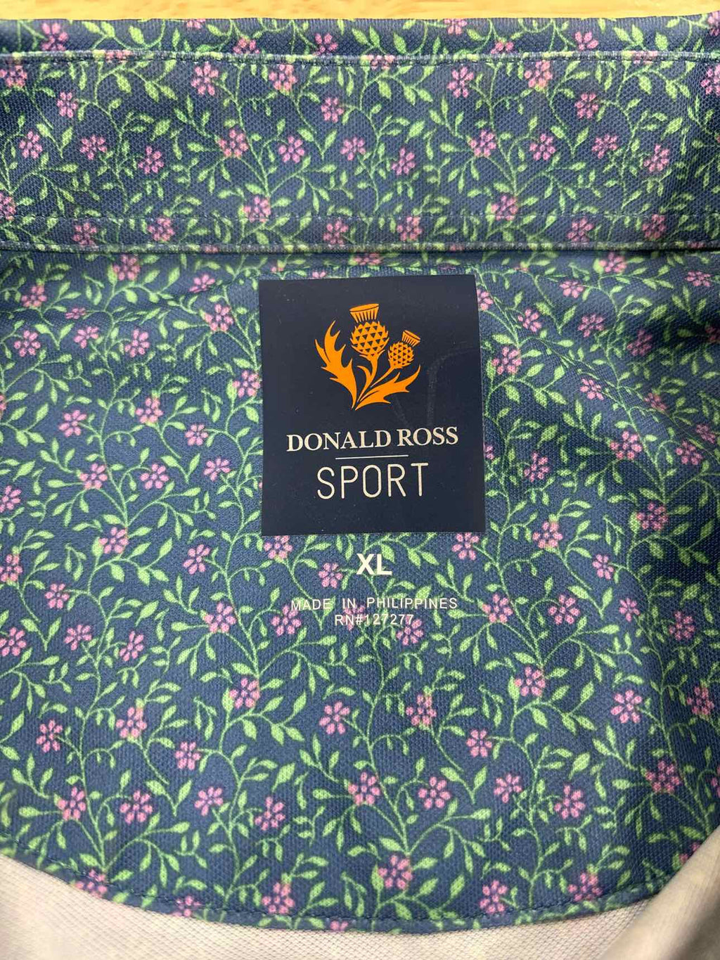 Donald Ross Size XL Blue Preloved MENS Polo