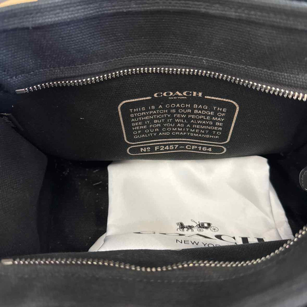 Coach Black Canvas Cargo Tote Handbag