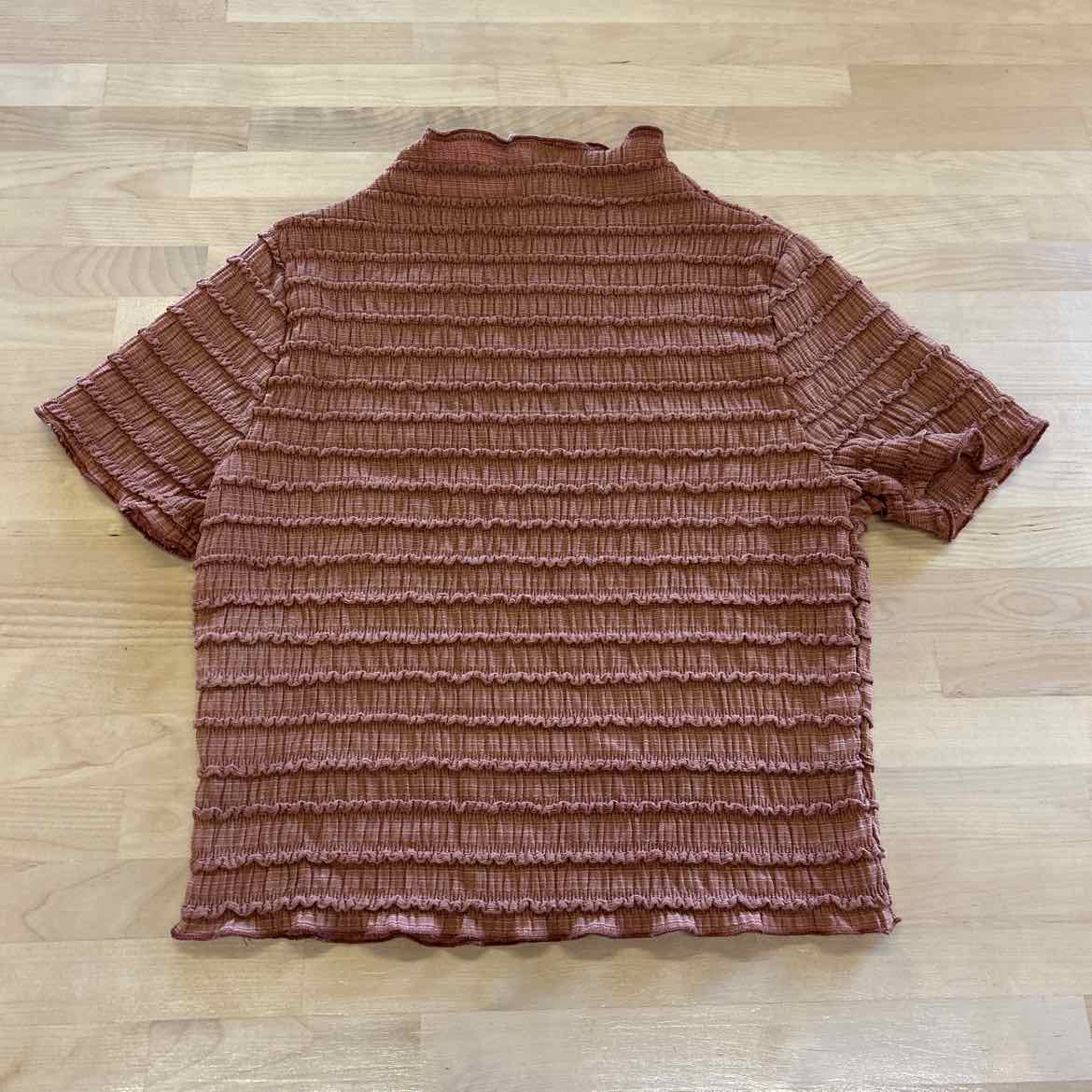 Divided Size M Brown Crop Top