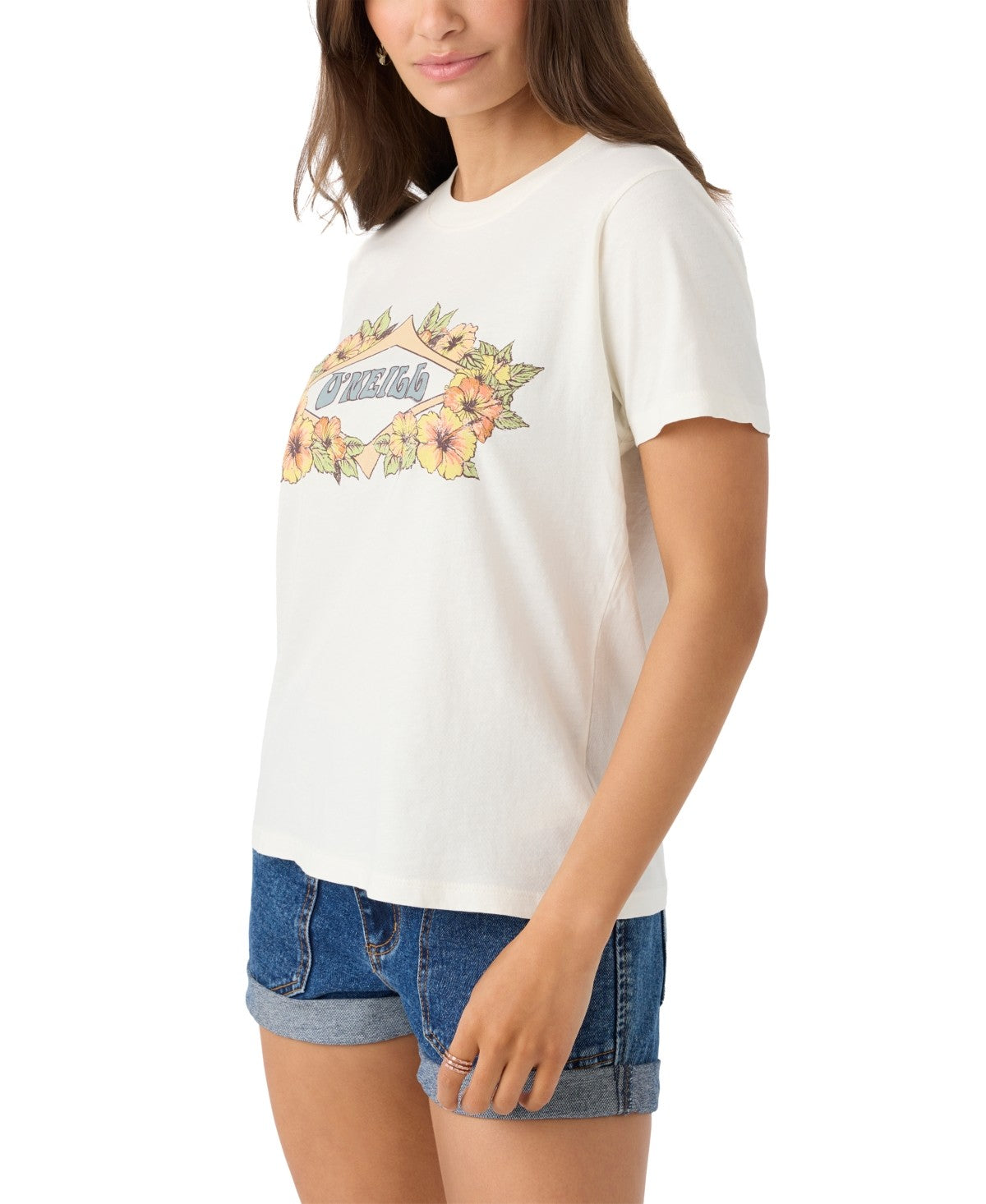 O'Neill Juniors' Diamond Surf Crewneck T-Shirt - Winter White