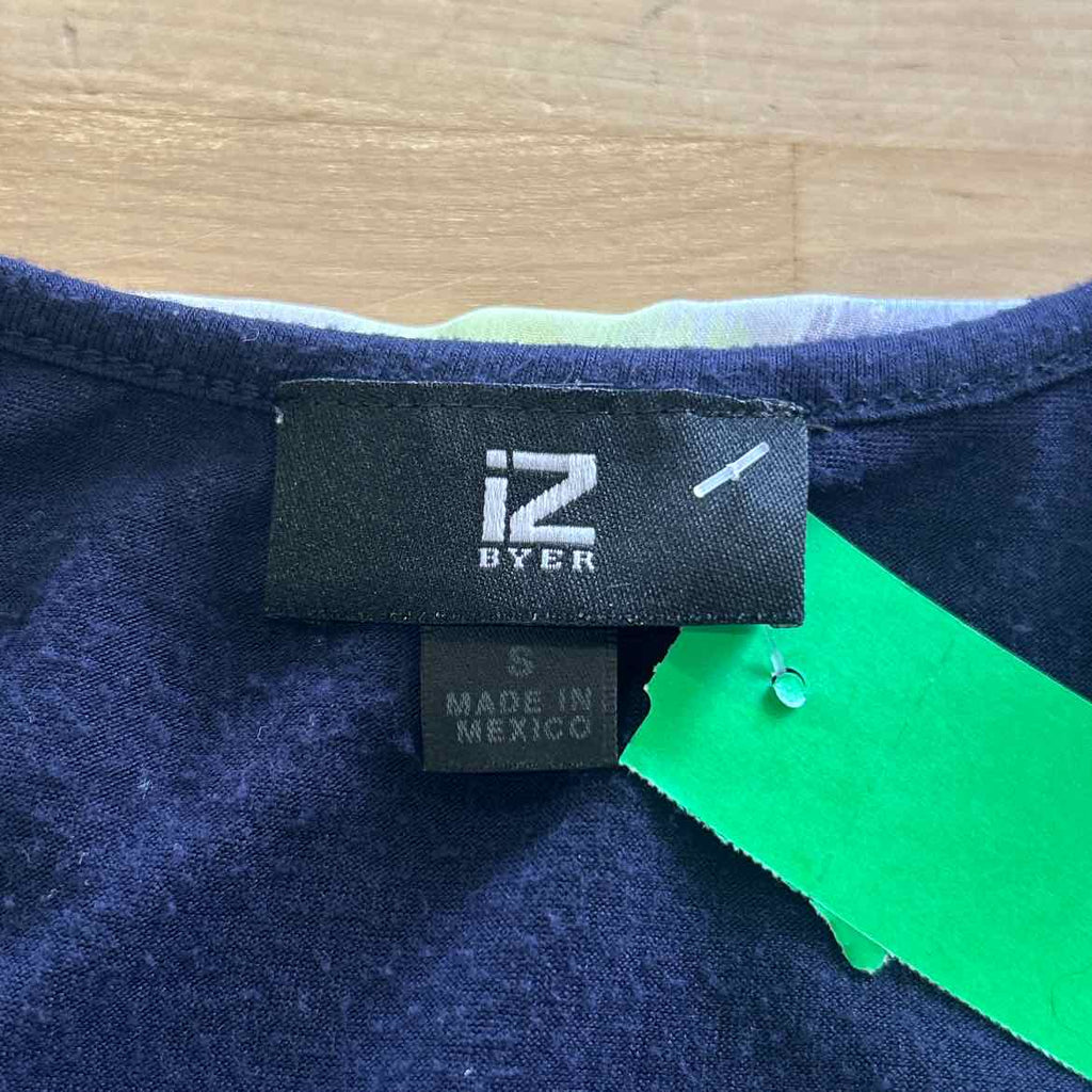 IZ Size S Blue & Green Preloved Blouse SS