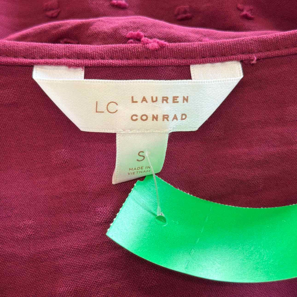 Lauren Conrad Size S Burgandy Preloved Sleeveless