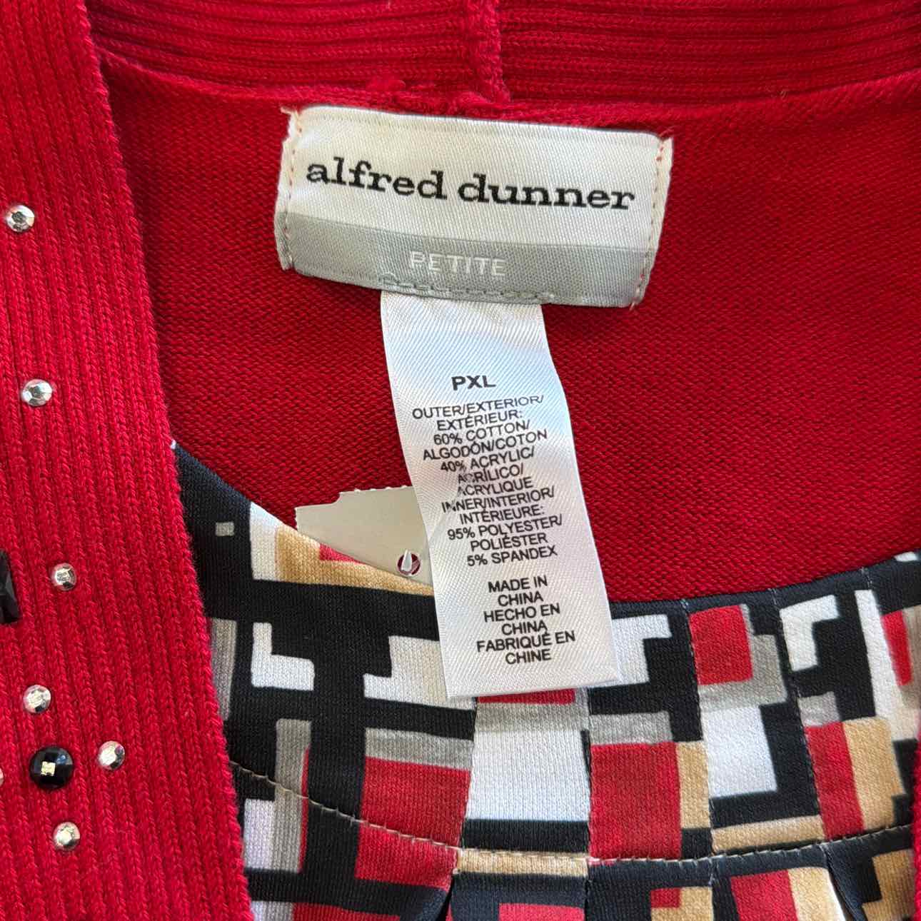 Alfred Dunner Size PXL Red New Twinsets