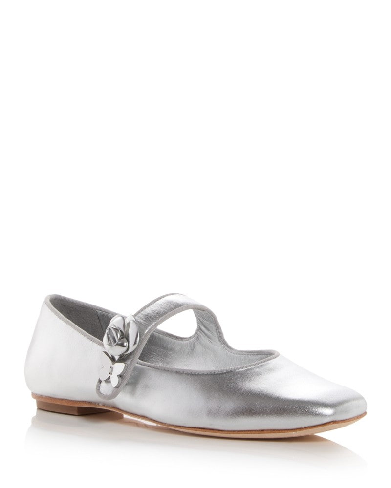 Sophia Webster Women's Titania Mary Jane Flats - Silver - Size 38.5/US 8.5