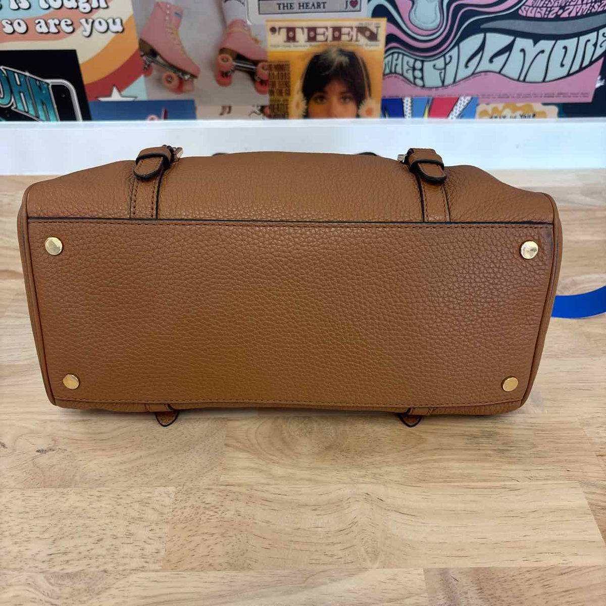 Michael Kors Brown Pebbled Leather Preloved Handbag