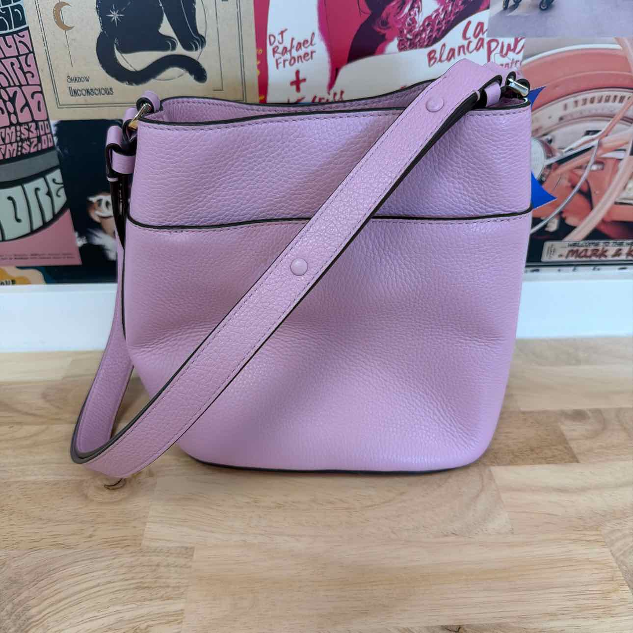 Kate Spade Pink Bucket Pebbled Leather Preloved Handbag