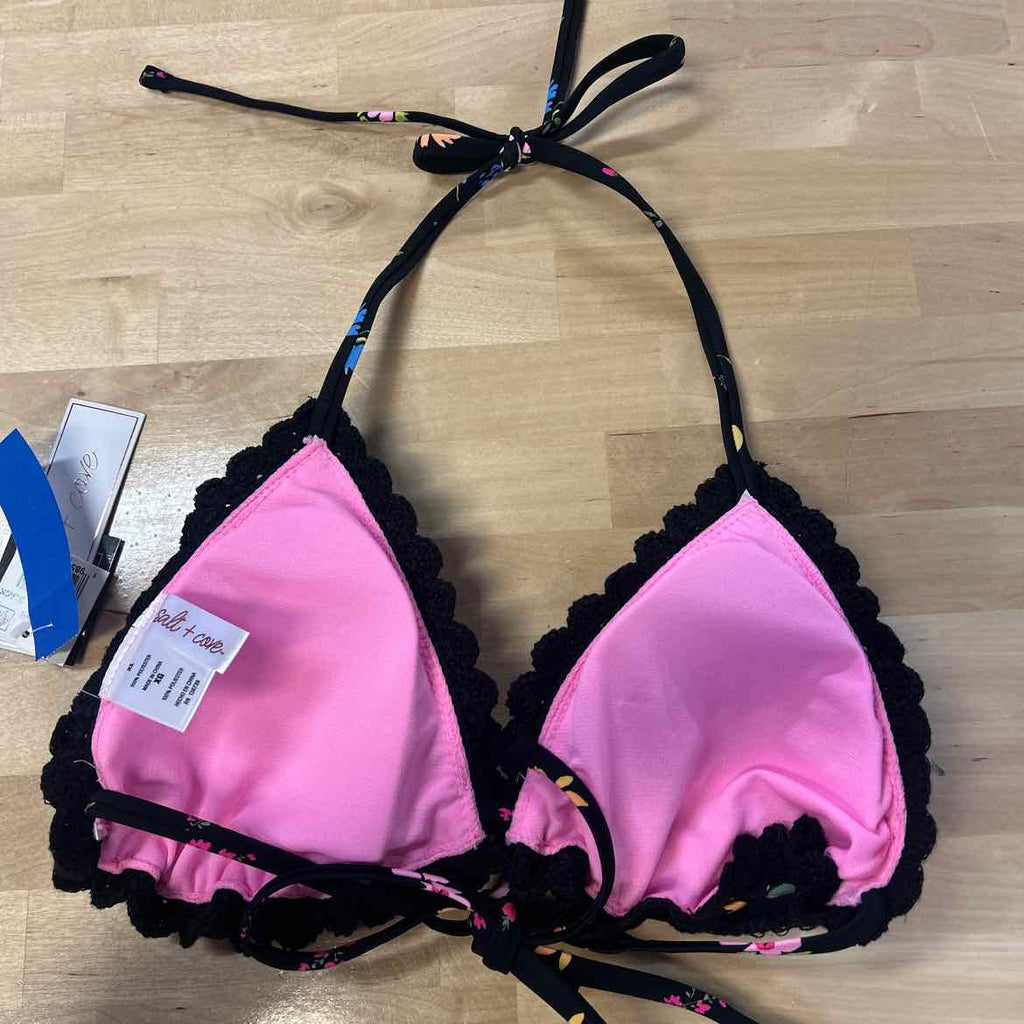 Salt + Cove Size XL Crochet Halter Triangle Bikini