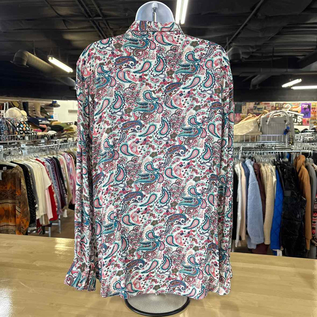Wrangler Size XL Multi Color Preloved Blouse LS