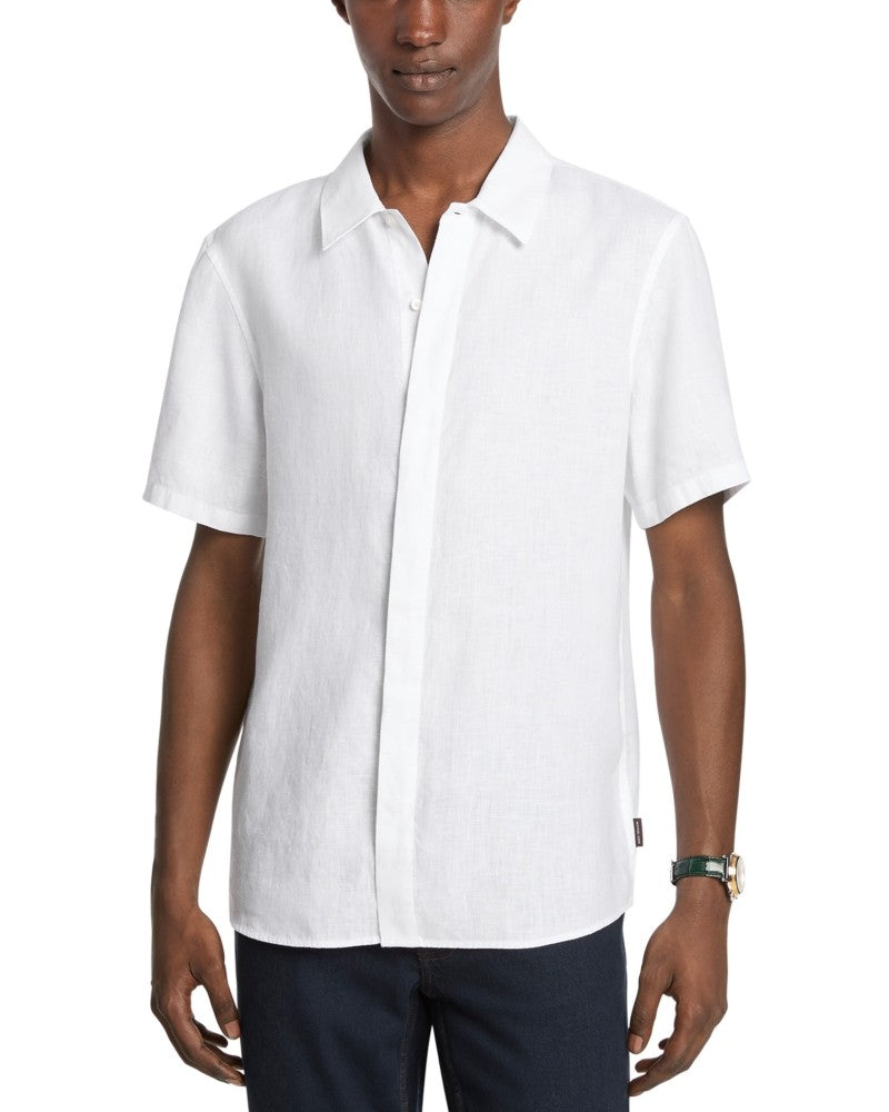 Michael Kors Classic Linen Point Collar Shirt