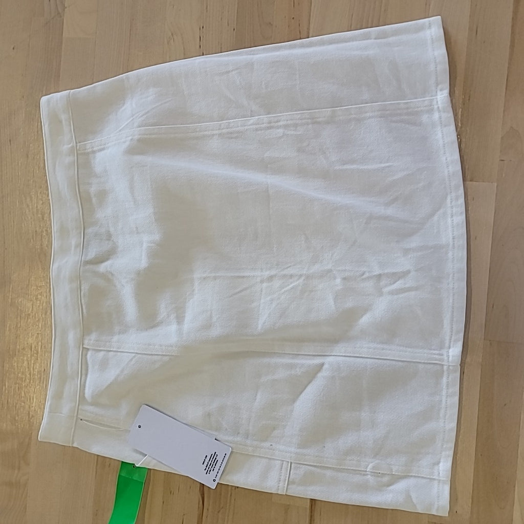 Hurley Size 26  (3) Tracy Button-Front Mini Skirt - White