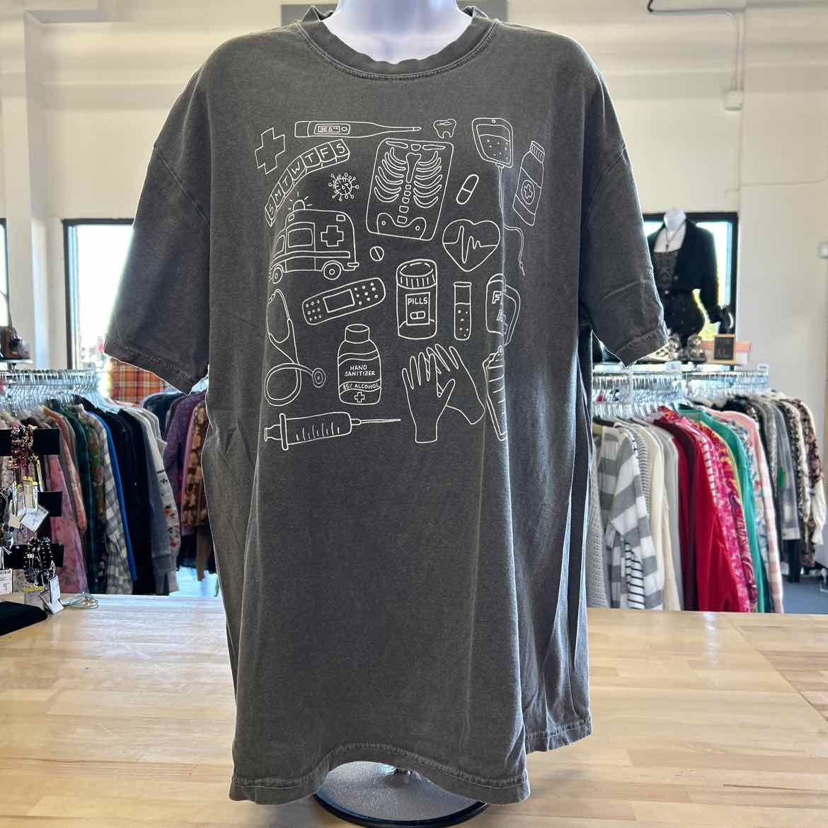 Comfort Colors Size XL Gray T-shirt