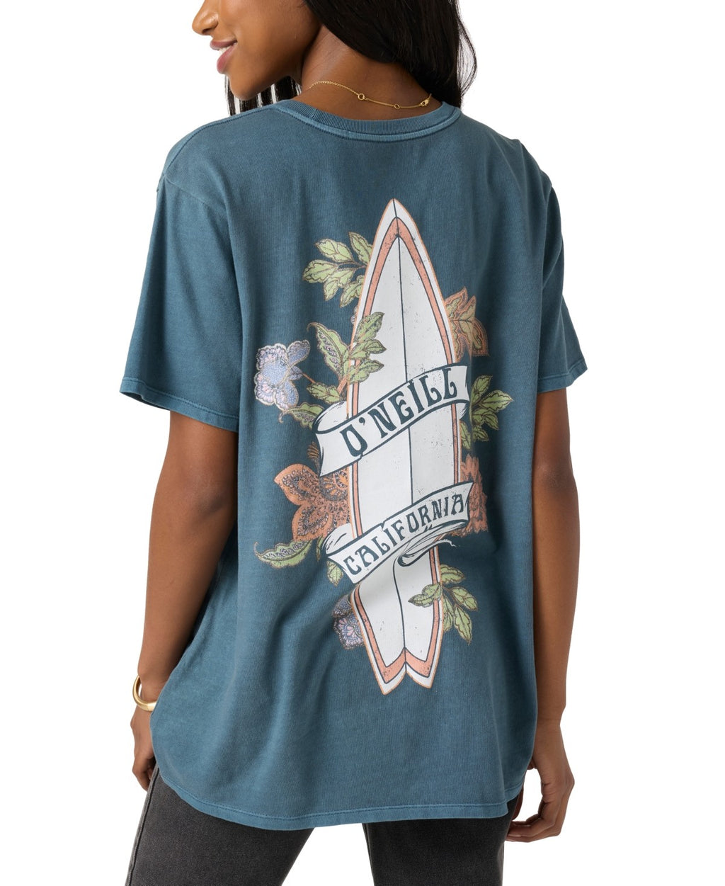 O'Neill Juniors' Peaceful Moment California Graphic T-Shirt - Slate