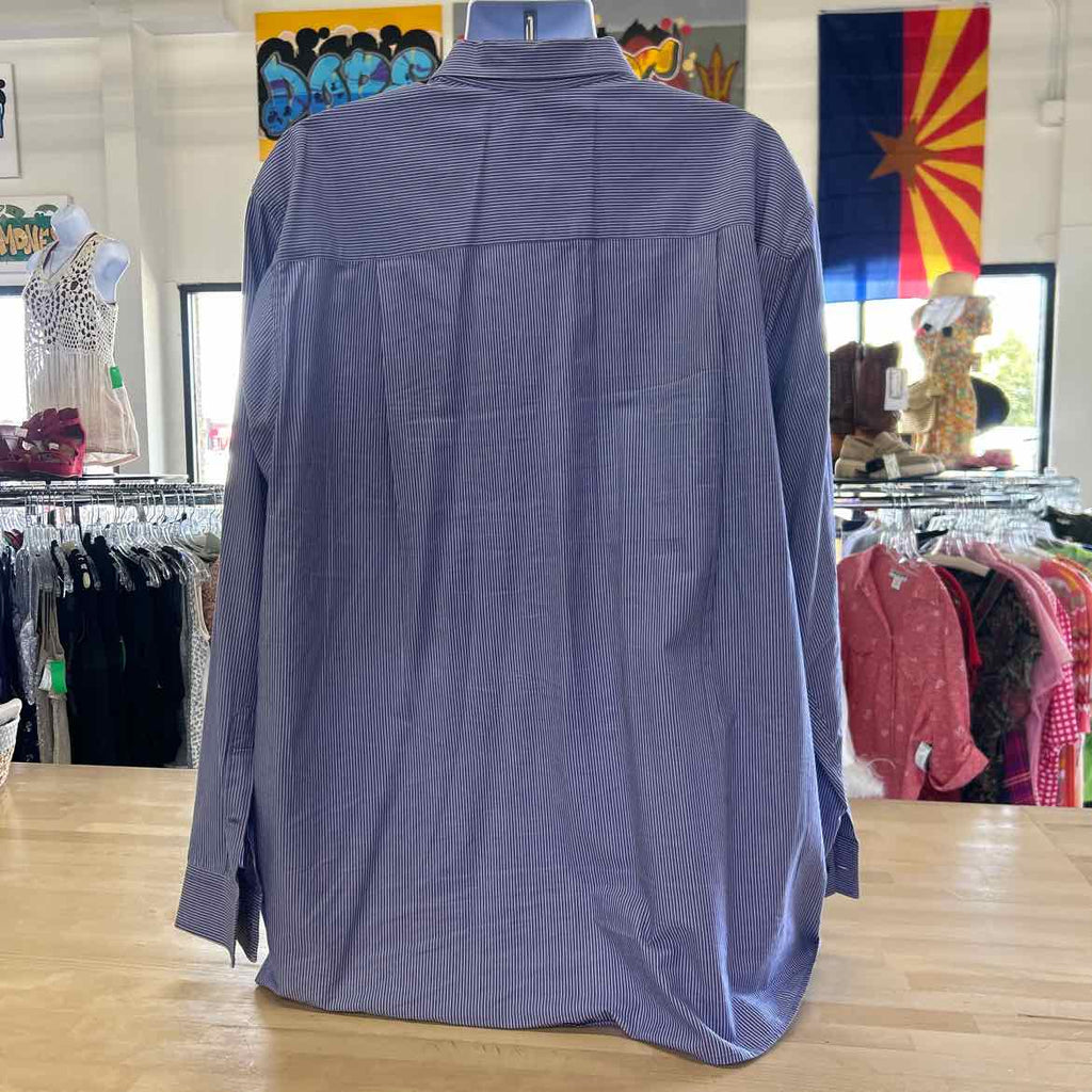 Size 2XLT Blue Preloved MENS Button Down Shirt