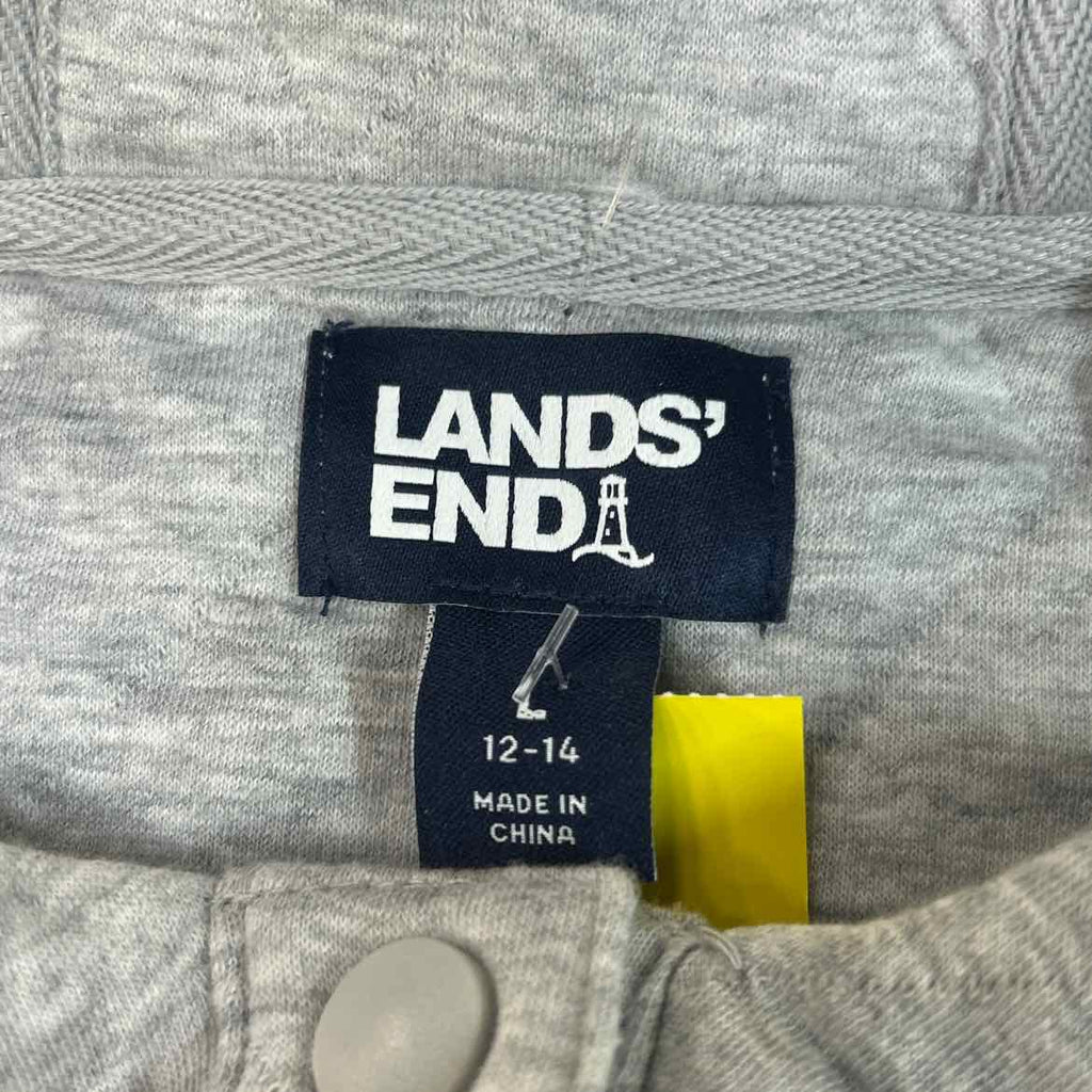 Lands End Size L Gray New Hoodie