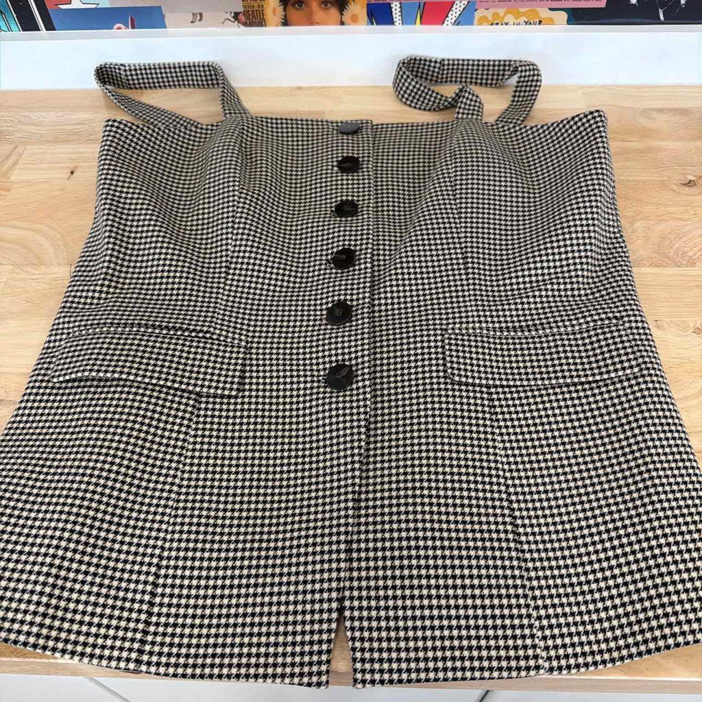 Anne Klein Size 10 Houndstooth Vest