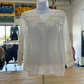Susina Size XSP White Preloved Blouse LS