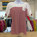 Karen Scott Size PL Red White Preloved T-shirt
