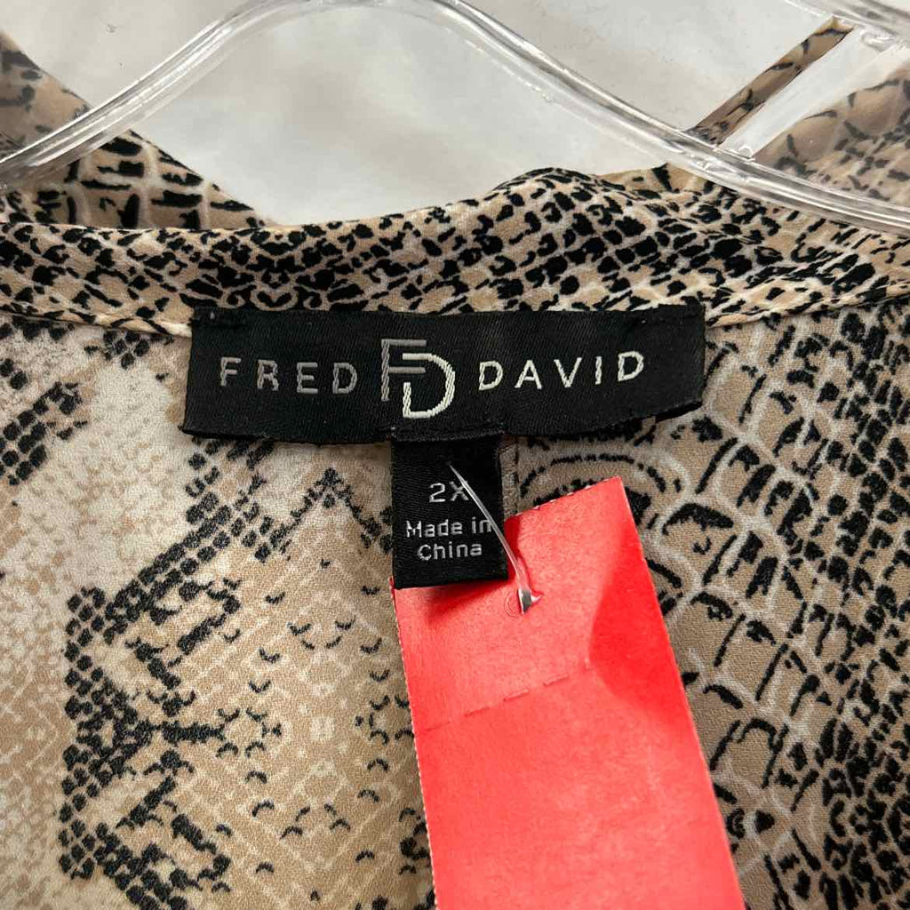 Fred David Size 2X Tan Preloved Dress