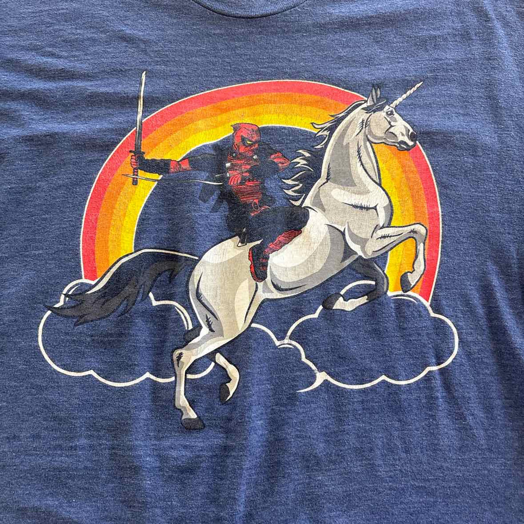 Marvel Size M Blue Preloved MENS T-shirt
