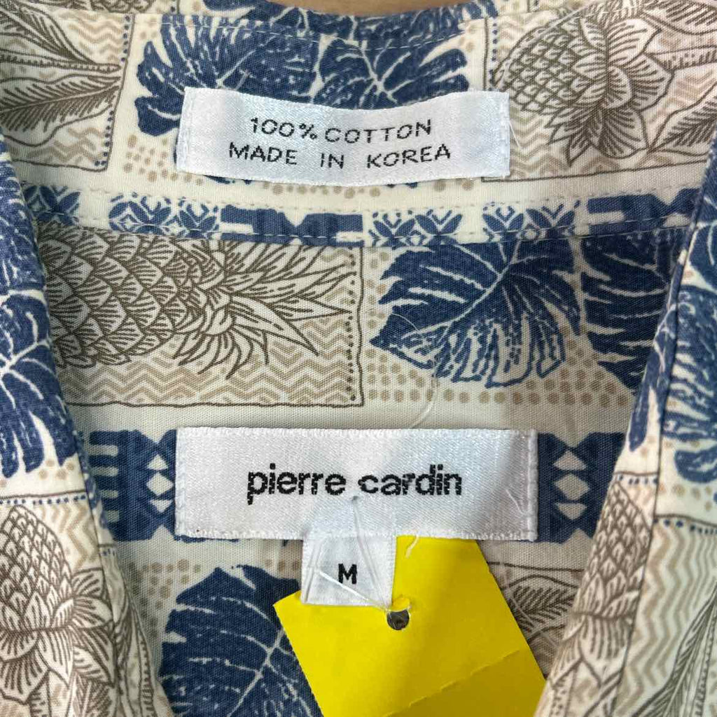 Pierre Cardin Size M Tan Preloved MENS Button Down Shirt