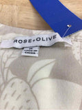 Rose & Olive Size M Tan Preloved Blouse LS