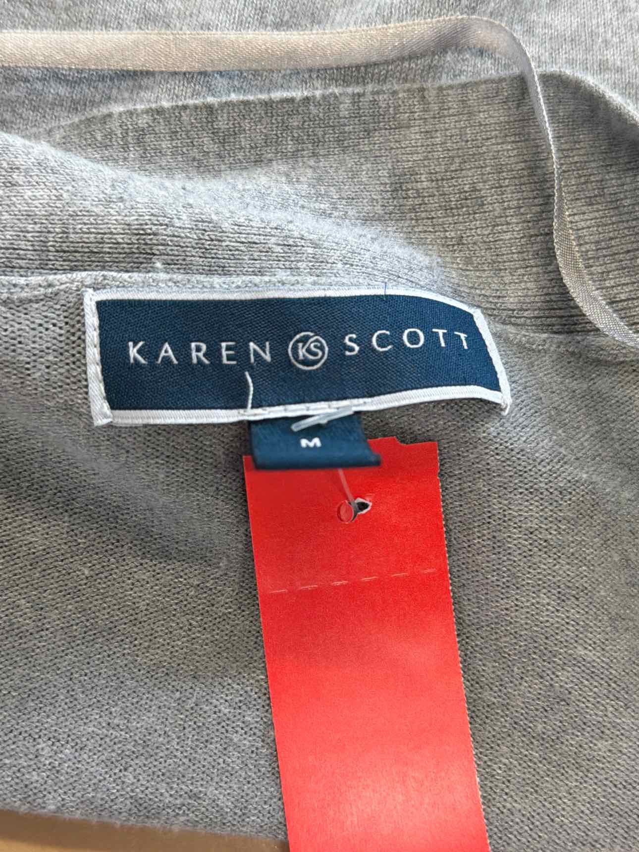 Karen Scott Size M Gray Cardigan