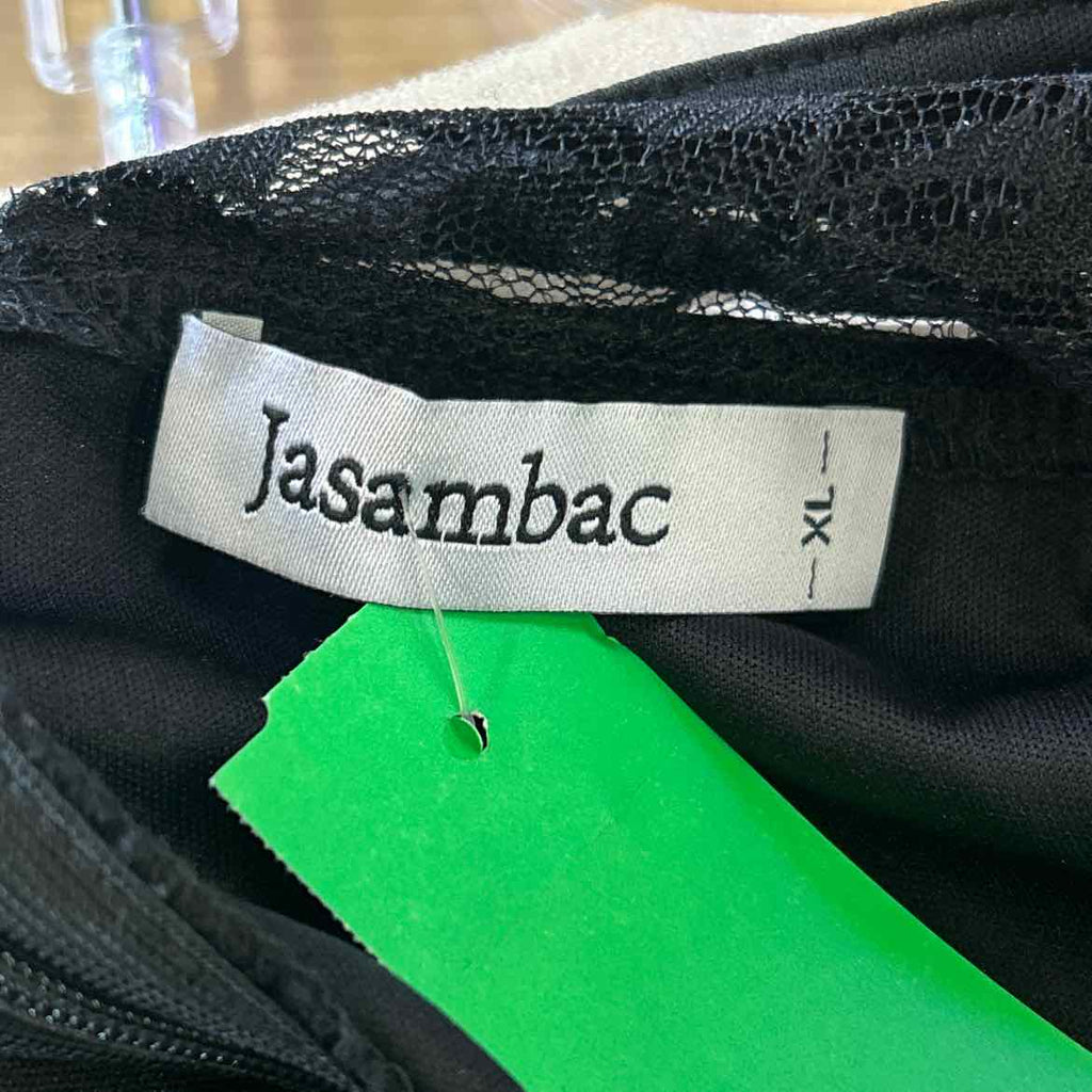 Jasambac Size XL Black Lace Preloved Dress