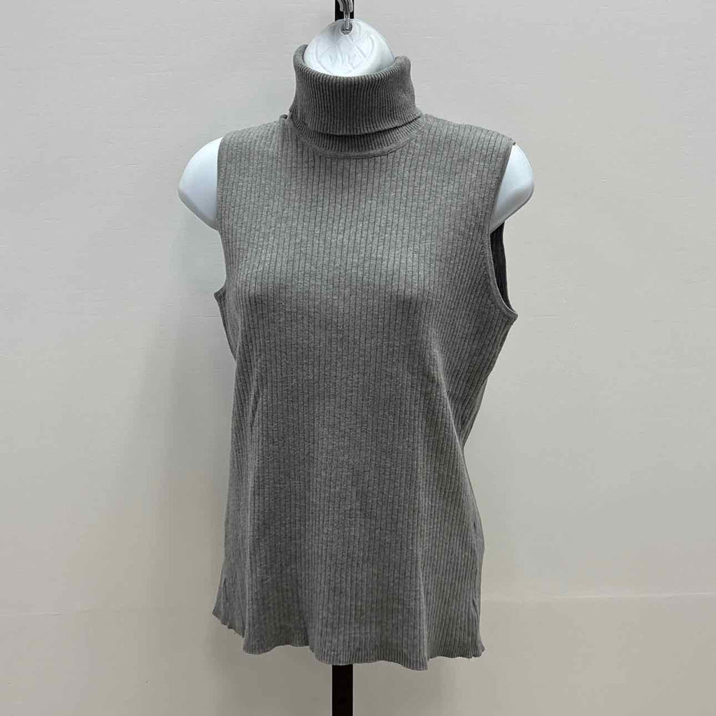 Chico's Size 1 Gray Silk Preloved Turtleneck