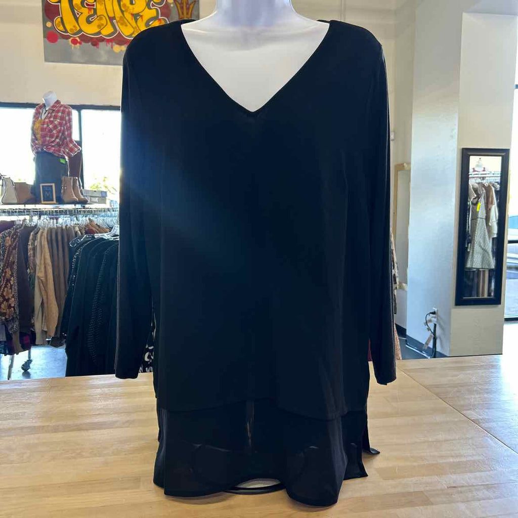 Michael Kors Size M Black Blouse